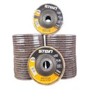 Ver imagem 1 de 50 Peças Disco Flap Curvo 4.1/2 115mm Metais Ferrosos Grão 100 Stein