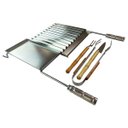 Ver imagem 7 de Grelha Argentina Profissional Inox com Acessorios Churrasco