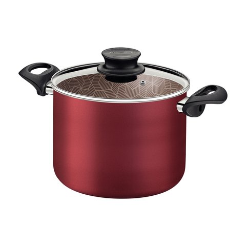 Caldeirão Alumínio Antiaderente 24 Cm Paris Vermelho Tramontina 28530724
