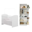 Ver imagem 5 de Quarto de Bebê com Berço e Guarda-Roupa 2 Portas 1 Gaveta Confete Multimóveis MP4907 Branco
