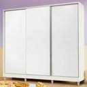 Ver imagem 3 de Guarda Roupa Infantil MDF Logan 3 Portas Branco Madesa