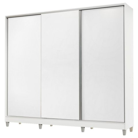 Guarda Roupa Infantil MDF Logan 3 Portas Branco Madesa