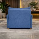 Ver imagem 3 de Poltrona Cama Mônica Suede Decorativa Confortável Moderna Sala Quarto Recepção