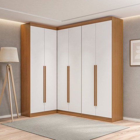 Guarda- Roupa Modulado Roupeiro de Canto L 6 Portas 6 Gavetas Versatille Yescasa