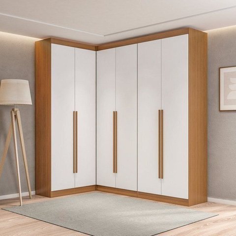 Guarda- Roupa Modulado Roupeiro de Canto L 6 Portas 6 Gavetas Versatille Yescasa