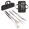 Kit Churrasco Inox Faca Garfo e Pegador com Estojo - 1