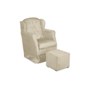 Ver imagem 1 de Puff e Poltrona Amamentação Balanço Quarto Baby Suede Bege - Incasa Decor