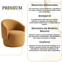 Ver mais imagens de Poltrona Giratória Orgânica Decorativa Capri Bouclé Suave Design Redondo Luxo P/ Leitura Sala Quarto