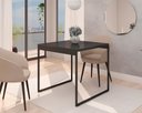 Ver imagem 1 de Mesa Industrial Retangular 120x80 Pé Metal Cozinha Jantar:preto/preto