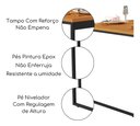 Ver imagem 3 de Mesa Industrial Retangular 120x80 Pé Metal Cozinha Jantar:preto/preto