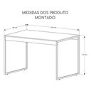 Ver imagem 2 de Mesa Industrial Retangular 120x80 Pé Metal Cozinha Jantar:preto/preto