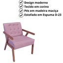 Ver imagem 4 de Poltrona Zara Corino Moderno Sala de Estar Escritório Quarto:rosa