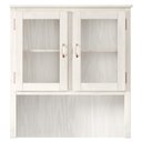 Ver imagem 2 de Oratório em Madeira Maciça com 2 Portas de Vidro Branco Envelhecido