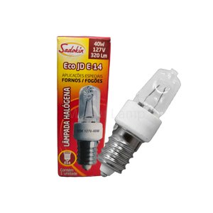 Lâmpada Halógena Para Fornos E Fogões Eco Jd E-14 40W 127V