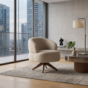 Ver imagem 2 de Poltrona Decorativa Chair Bouclé Aveia Premium Giratória Sala Dekorien