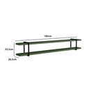 Ver imagem 2 de Prateleira Multiuso 180cm com Suporte em Metal 100% Mdf Cor:musgo com Preto