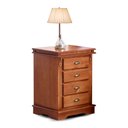 Ver imagem 1 de Mesa de Cabeceira 4 Gavetas Manchester 2044 Linz Móveis - Imbuia Glazer