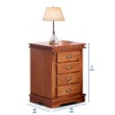 Ver imagem 4 de Mesa de Cabeceira 4 Gavetas Manchester 2044 Linz Móveis - Imbuia Glazer