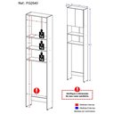 Ver imagem 3 de Armário De Banheiro Para Vaso Sanitário Multimóveis Com 2 Portas Branco