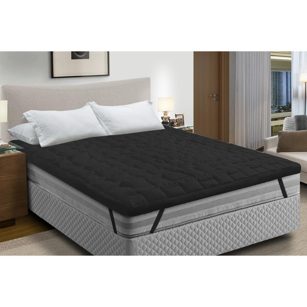 Pillow Top Queen Bordado Dupla Face 158x200cm Trevalla Espuma Soft