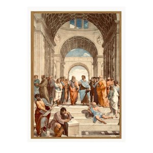 Quadro Escola de Athenas Rafael - Socrates Platão Decoração Parede Quarto Sala