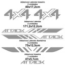 Ver imagem 3 de Faixa Nissan Frontier Attack 4x4 2023 Adesivo Lateral e Capô Teu Adesivo Branco