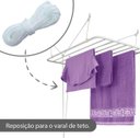 Ver imagem 2 de Corda de Varal de Teto Resistente Antimofo 30 Metros - 3mm Cor Branco