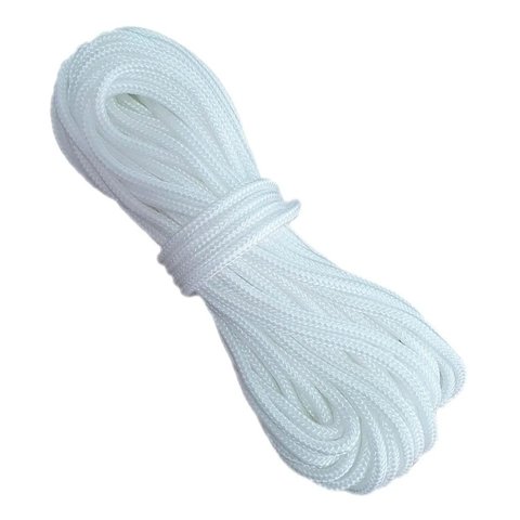 Corda de Varal de Teto Resistente Antimofo 30 Metros - 3mm Cor Branco