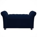 Ver imagem 2 de Recamier Bau Egeo 120x Suede Azul Marinho - Bandiera Decor