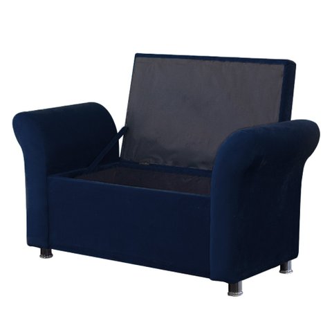 Recamier Bau Egeo 120x Suede Azul Marinho - Bandiera Decor