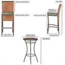Ver imagem 2 de Mesa Bistrô e 4 Banquetas Roma Marrom Corda Náutica Estofado 5 Trama Original
