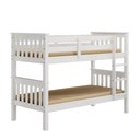 Ver imagem 3 de Beliche com Escada Madeira Maciça 730B para Quarto Solteiro Rústico Branco Lavado Piratini