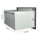 Ver imagem 2 de Caixa de Correio Frente Inox Polido Corpo em Aço Embutir na Parede - Arkell