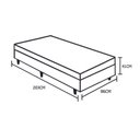 Ver imagem 3 de Cama Box com Baú Solteiro Blindado Solteirão Estrutura em Madeira Sintético Preto Homequeen