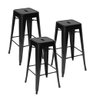 3 Cadeira Alta Restaurante Bar Preto - 1