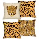 Ver imagem 1 de Kit com 4 Capas para Almofadas Decorativas Onça Pintada
