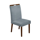 Ver imagem 2 de Kit 6 Cadeiras de Jantar Madeira Maciça em Linho Heloísa Cor da Estrutura:mel;cor do Assento:cinza L