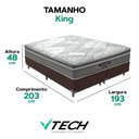 Ver imagem 4 de Cama Box com Colchão King Ibiza Pillow Top Molas Ensacadas Tecido Sintético Vtech