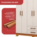 Ver imagem 7 de Guarda-Roupas 6 Portas 2 Gavetas Premier Off White/Freijó/Off-White