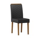 Ver imagem 2 de Kit c/2 Cadeiras Aurea Desm. New Ceval Cinamomo/Corino Preto