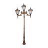 Poste Colonial Romano Jardim de Alumínio 03 Luminária 2,50m - 1