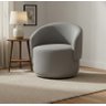 Poltrona Decorativa Giratória Sala de Estar Recepção Jasmine Bouclé - 1