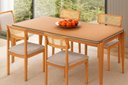 Ver imagem 1 de Mesa Rana 6 Lugares – Madeira Eucalipto Nobre e Tampo Laminado Verde