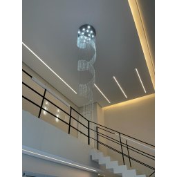 Lustre de Cristal Legítimo Redondo Espiral 3 Metros - 8