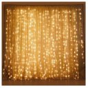 Ver imagem 1 de Cascata De Natal 320 LED Luz Amarela 8 Funções 3x2m 220V
