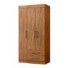 Guarda-Roupa Solteiro Chile 3 Portas - Ipê/Tex - Maxel - 2