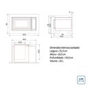 Ver imagem 4 de Microondas de Embutir Tramontina Easy 25l Aço Inox Acetinado Touch 8 Funções 220v