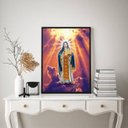 Ver imagem 2 de Quadro Decorativo Santa Edwiges 24x18cm - com Vidro:madeira Branca