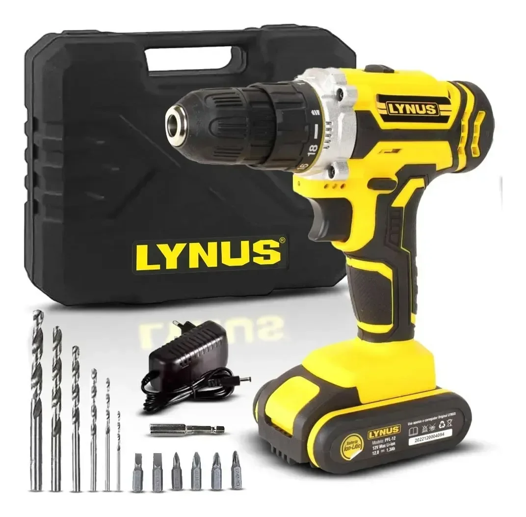 Parafusadeira e Furadeira de Impacto Lynus Pfl-12ci