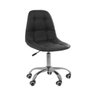 Kit 06 Cadeiras Office Eiffel Botonê Ajustável Base Giratória - Preto + E-book - 5